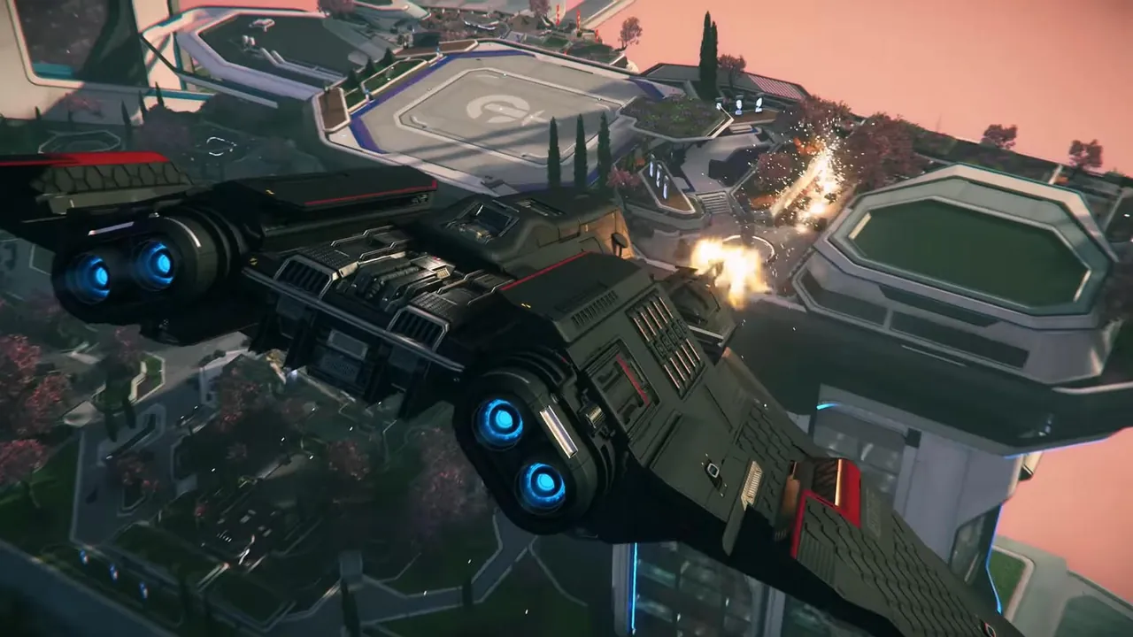Ship over Orison platforms